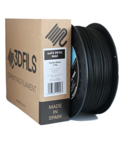 3DFILS - esFIL PETG Max PRETO MATE - 1KG