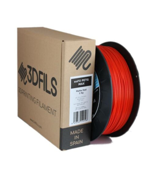 3DFILS - esFIL PETG Max VERMELHO MATE - 1KG